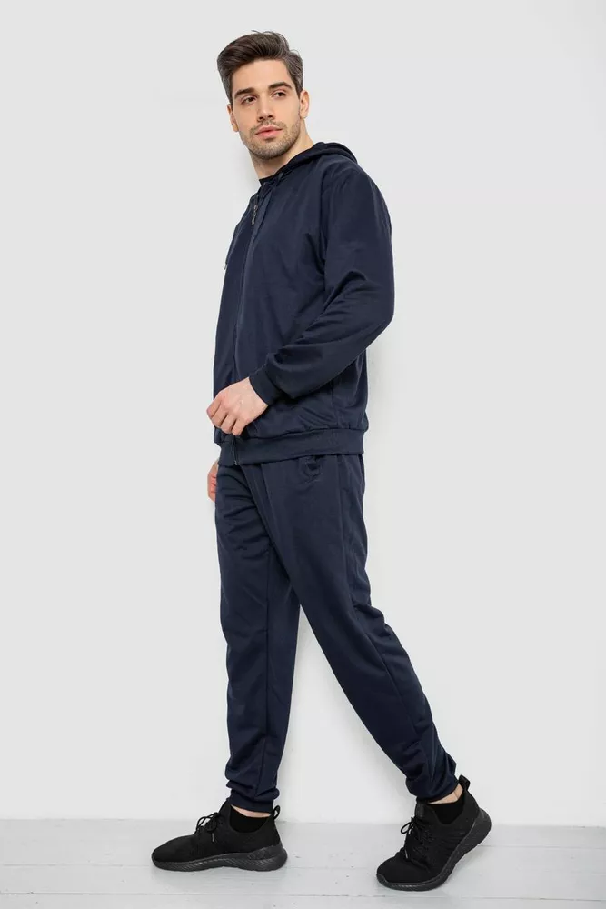 Купити Спорт костюм чоловічий, колір темно-синій, 244R9153 - Фото №3