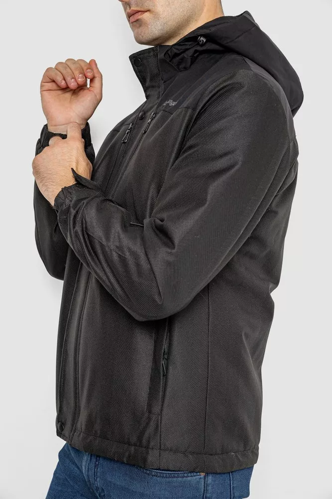 Купити Куртка чоловіча демісезонна  -уцінка, колір чорний, 214R22013-U-27 - Фото №3
