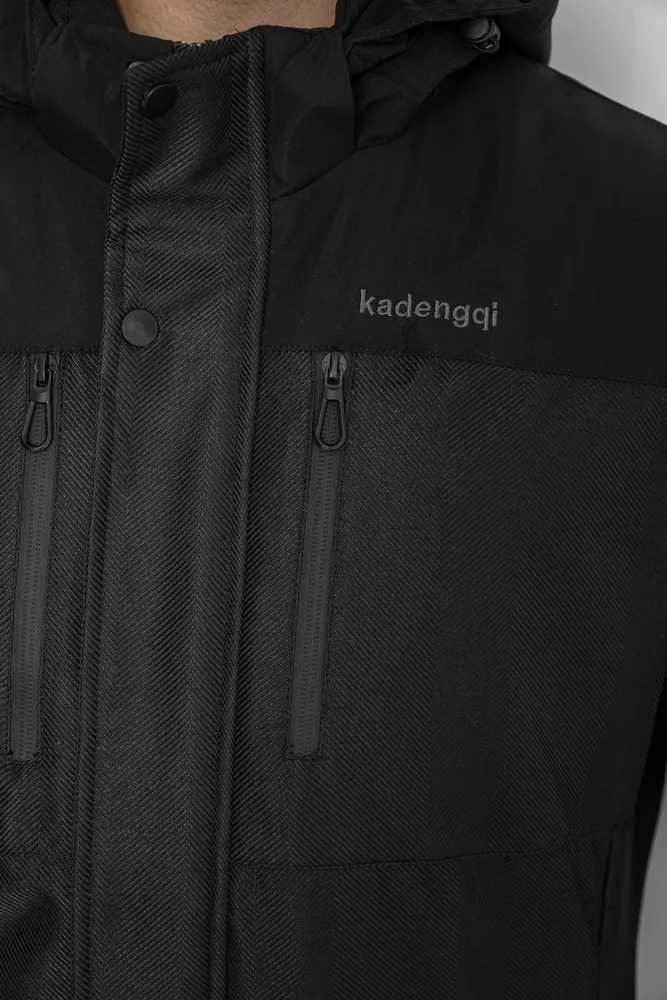 Купити Куртка чоловіча демісезонна  -уцінка, колір чорний, 214R22013-U-27 - Фото №5