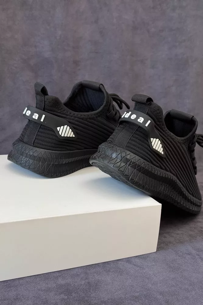 Купити Кросівки жіночі  текстиль, колір чорний, 243R779 - Фото №4