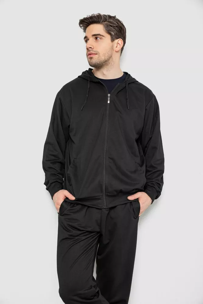 Купити Спорт костюм чоловічий, колір чорний, 244R9153 оптом - Фото №2