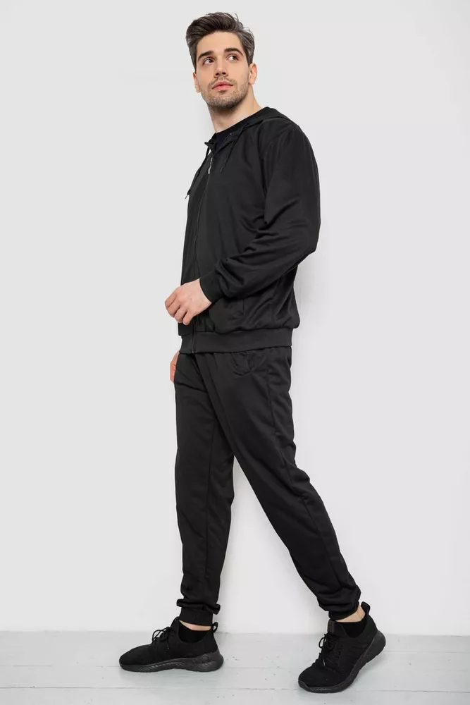 Купити Спорт костюм чоловічий, колір чорний, 244R9153 оптом - Фото №3