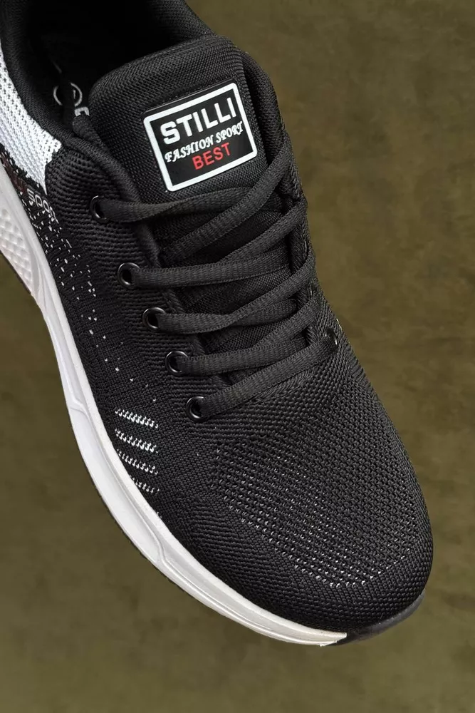 Купить Кроссовки мужские демисезонные, цвет черно-белый, 248RH272 - Фото №2