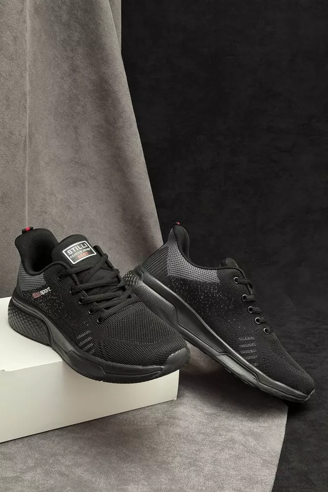 Купить Кроссовки мужские демисезонные, цвет черно-серый, 248RH272 - Фото №3