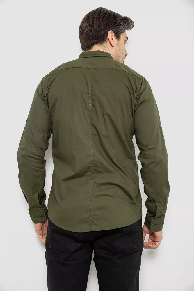 Купити Сорочка чоловіча, колір хакі, 186R01-1 - Фото №4