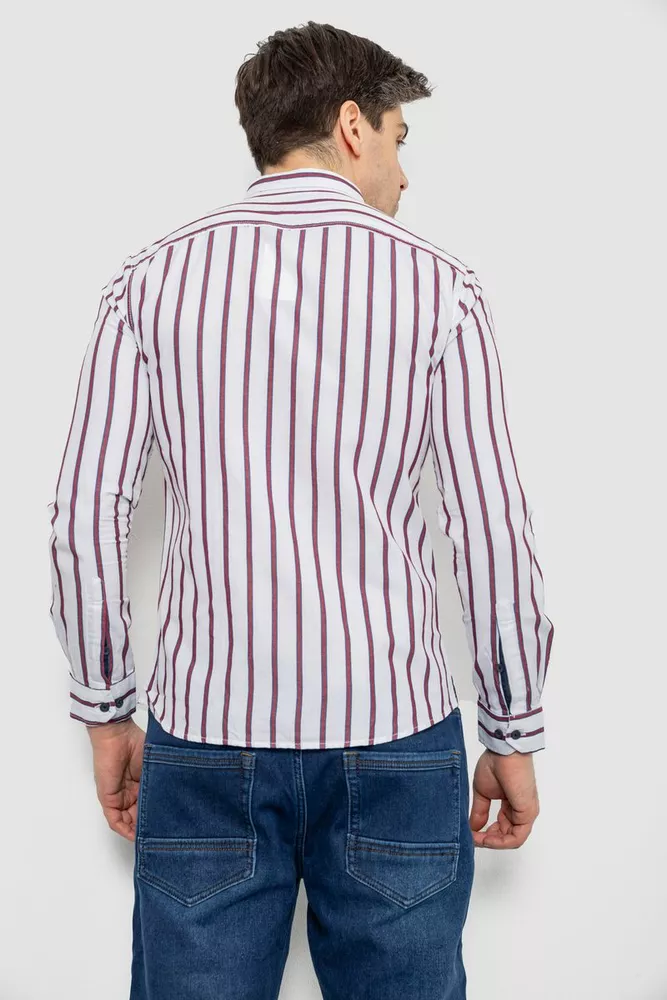 Купить Рубашка мужская в полоску, цвет белый, 186R2089 - Фото №4