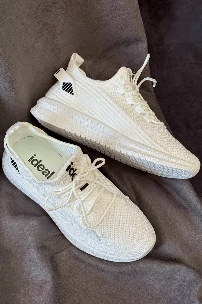 Купити Кросівки жіночі  текстиль, колір білий, 243R779 - Фото №3