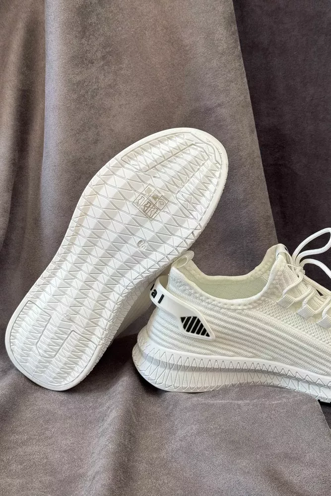 Купити Кросівки жіночі  текстиль, колір білий, 243R779 - Фото №5