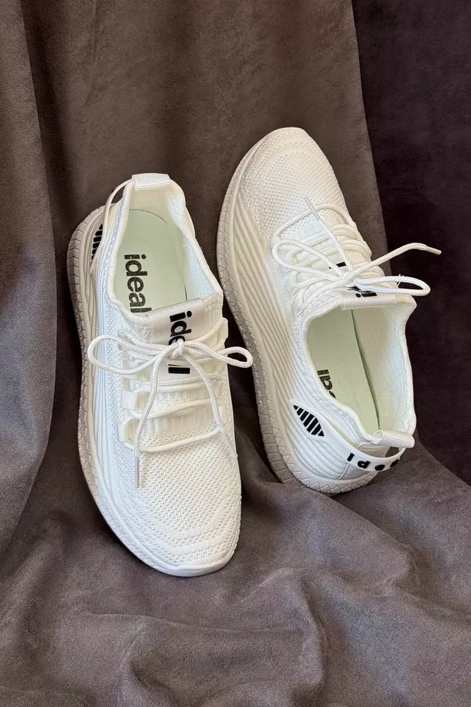 Купити Кросівки жіночі  текстиль, колір білий, 243R779 - Фото №1