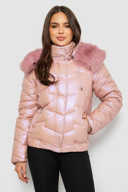 Куртка женская демисезонная короткая, цвет розовый, 244R22-828