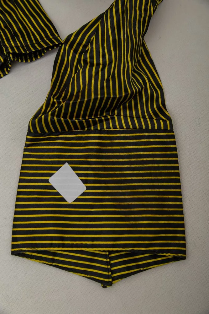 Купити Сорочка класична в смужку  -уцінка, колір чорно-жовтий, 230R64-U-10 - Фото №6