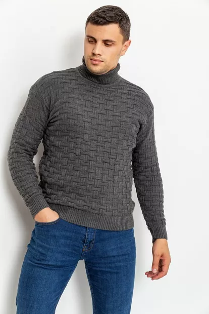 Свитер мужской, цвет темно-серый, 161R602