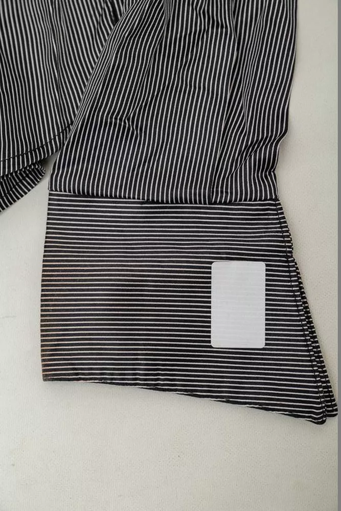 Купить Рубашка классическая в полоску  -уценка, цвет черно-белый, 230R64-1-U-59 оптом - Фото №6