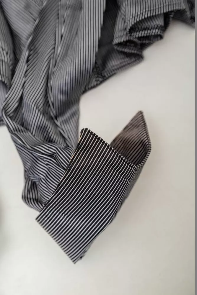 Купить Рубашка классическая в полоску  -уценка, цвет черно-белый, 230R64-1-U-61 - Фото №7