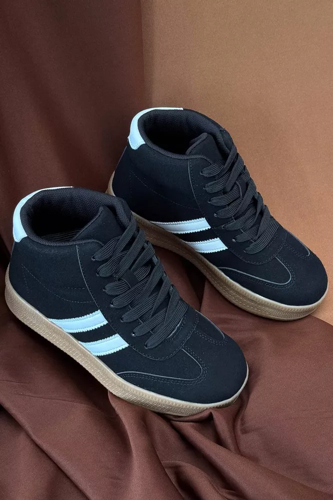 Купити Кросівки жіночі демісезонні, колір чорно-білий, 248RSD20-8R оптом - Фото №3