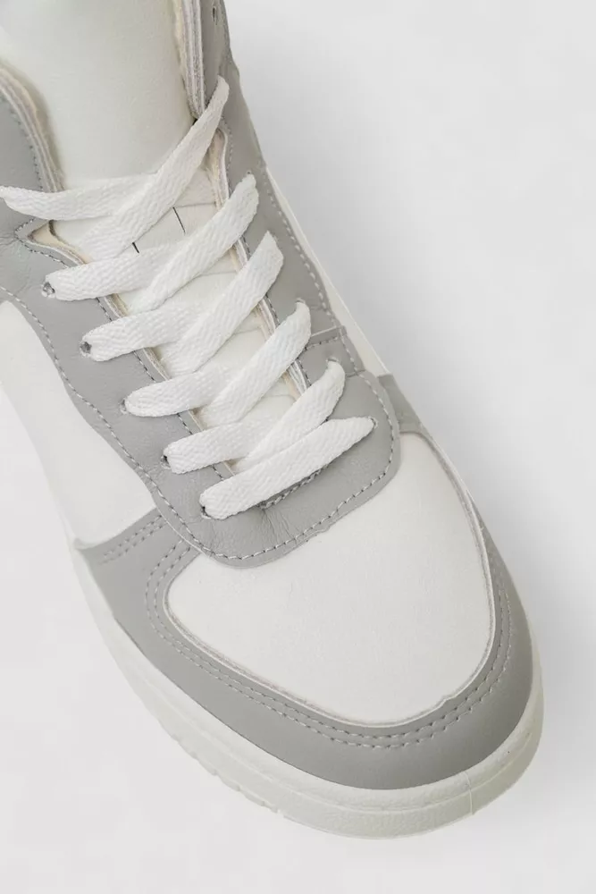 Купить Кроссовки женские зимние на меху, цвет бело-серый, 248RAD300 - Фото №2