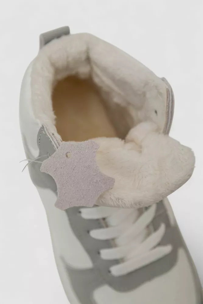 Купить Кроссовки женские зимние на меху, цвет бело-серый, 248RAD300 - Фото №6