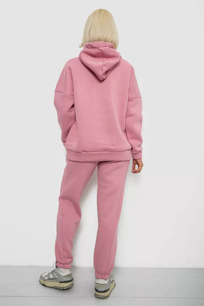 Купить Спортивный костюм женский на флисе, цвет пудровый, 247R2040 - Фото №4