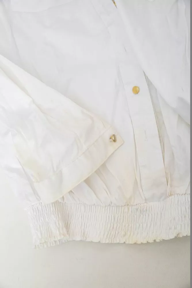 Купить Рубашка женская однотонная  -уценка, цвет белый, 230R304-U-56 оптом - Фото №6