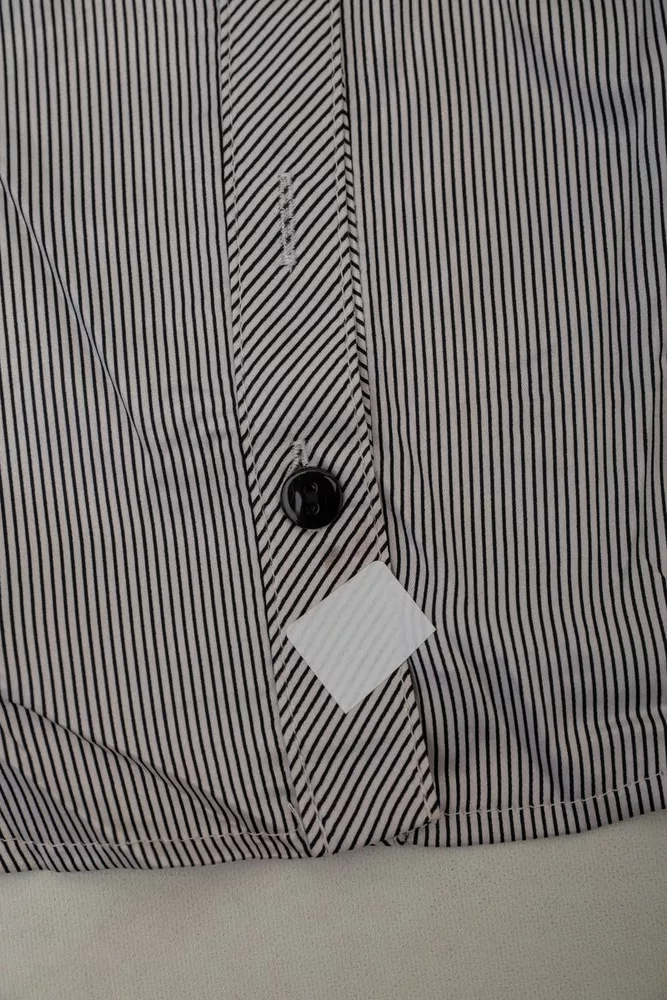 Купити Сорочка класична в смужку  -уцінка, колір біло-чорний, 230R64-1-U-58 оптом - Фото №6
