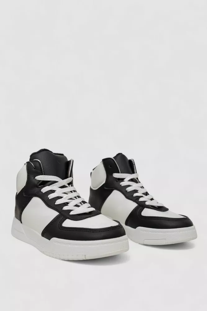 Купити Кросівки жіночі зимові на хутрі, колір біло-чорний, 248RAD300 - Фото №3