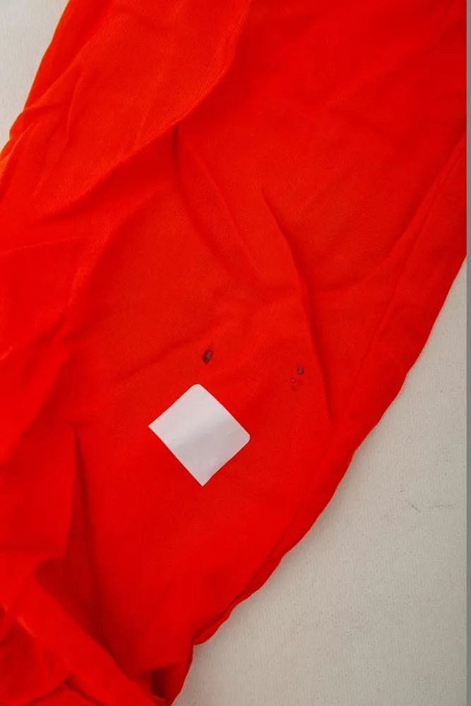 Купить Рубашка женская однотонная  -уценка, цвет оранжевый, 230R304-1-U-6 - Фото №6