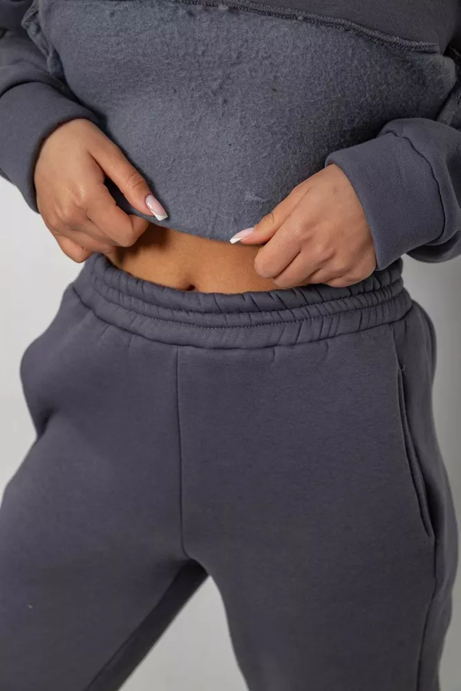 Купить Спортивный костюм женский на флисе, цвет серый, 247R2040 - Фото №6