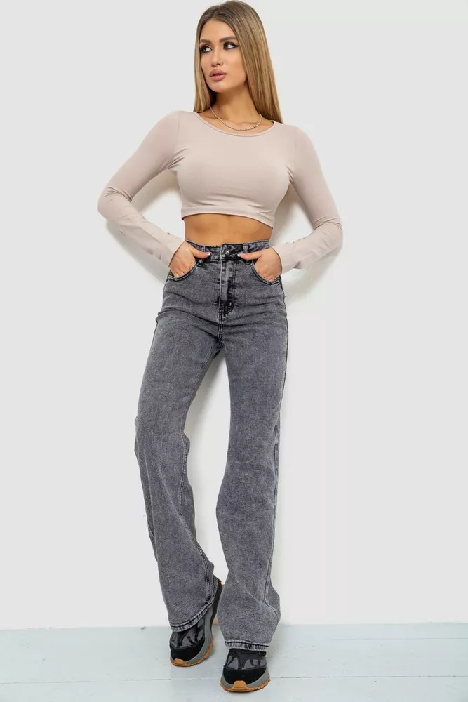 Купити Джинси жіночі MOM, колір сірий, 240R1160 - Фото №2