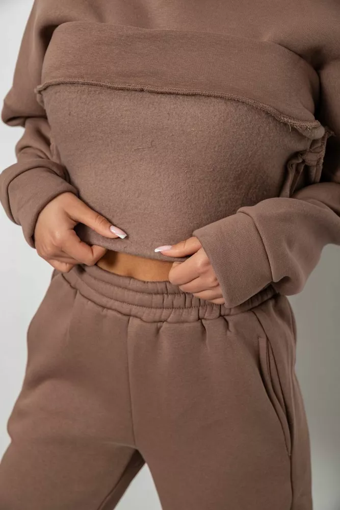Купить Спортивный костюм женский на флисе, цвет мокко, 247R2040 - Фото №6