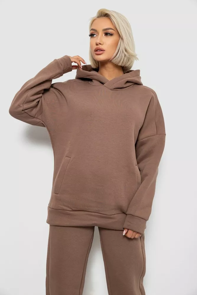 Купить Спортивный костюм женский на флисе, цвет мокко, 247R2040 - Фото №2