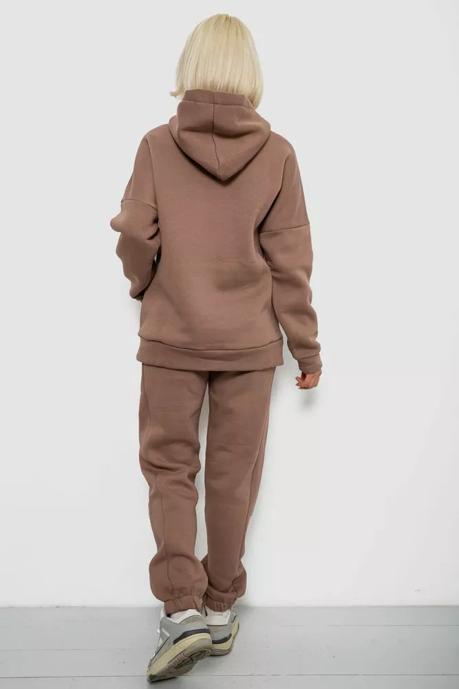 Купить Спортивный костюм женский на флисе, цвет мокко, 247R2040 - Фото №4