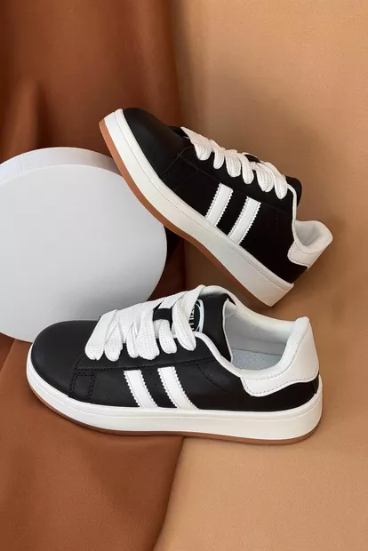 Кеди жіночі, колір чорно-білий, 248RJH100-1