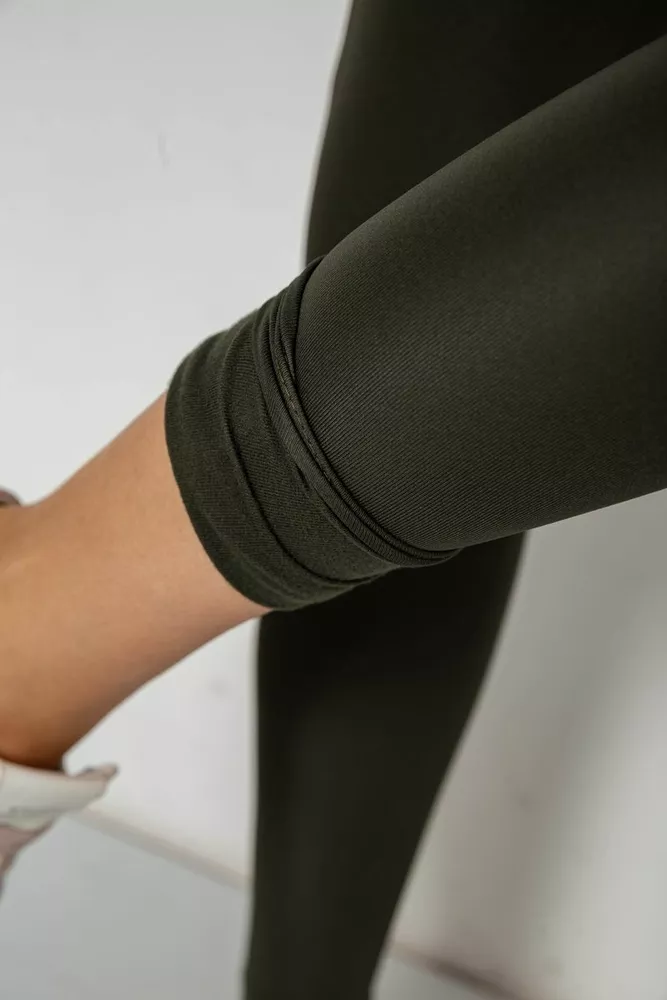 Купити Лосини однотонні  -уцінка, колір хакі, 238R57308-U-3 - Фото №5