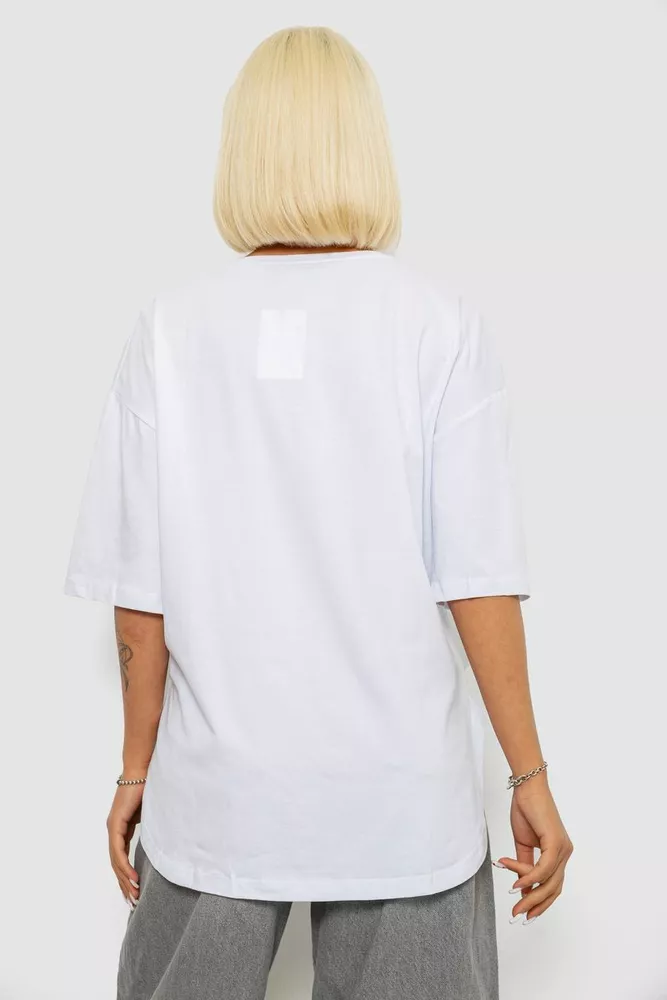 Купить Футболка женская с принтом, цвет белый, 244R2017 - Фото №4