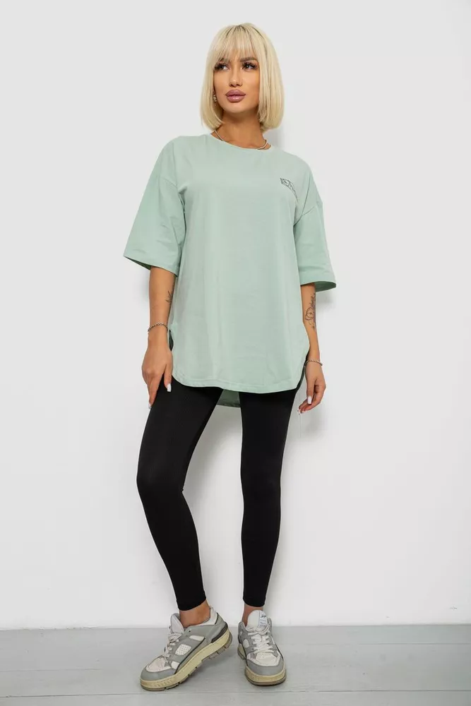 Купить Футболка женская с принтом, цвет оливковый, 244R2017 - Фото №2