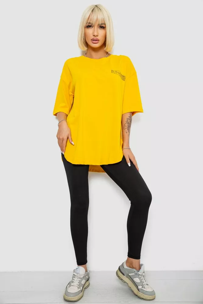 Купить Футболка женская с принтом, цвет желтый, 244R2017 - Фото №2