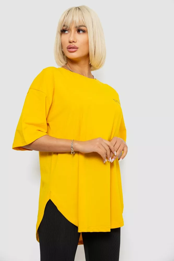 Купить Футболка женская с принтом, цвет желтый, 244R2017 - Фото №3