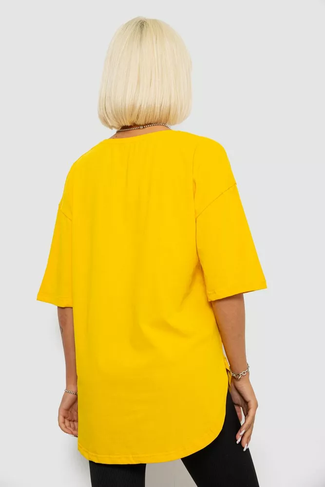 Купить Футболка женская с принтом, цвет желтый, 244R2017 - Фото №4