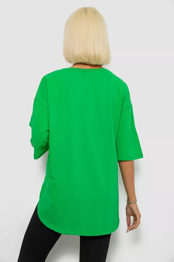 Купить Футболка женская с принтом, цвет зеленый, 244R2017 - Фото №4