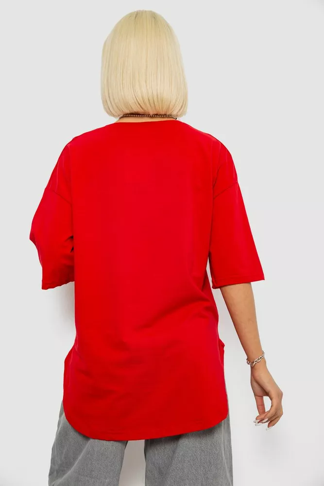 Купить Футболка женская с принтом, цвет красный, 244R2017 - Фото №4