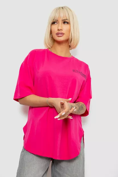 Футболка женская с принтом, цвет розовый, 244R2017