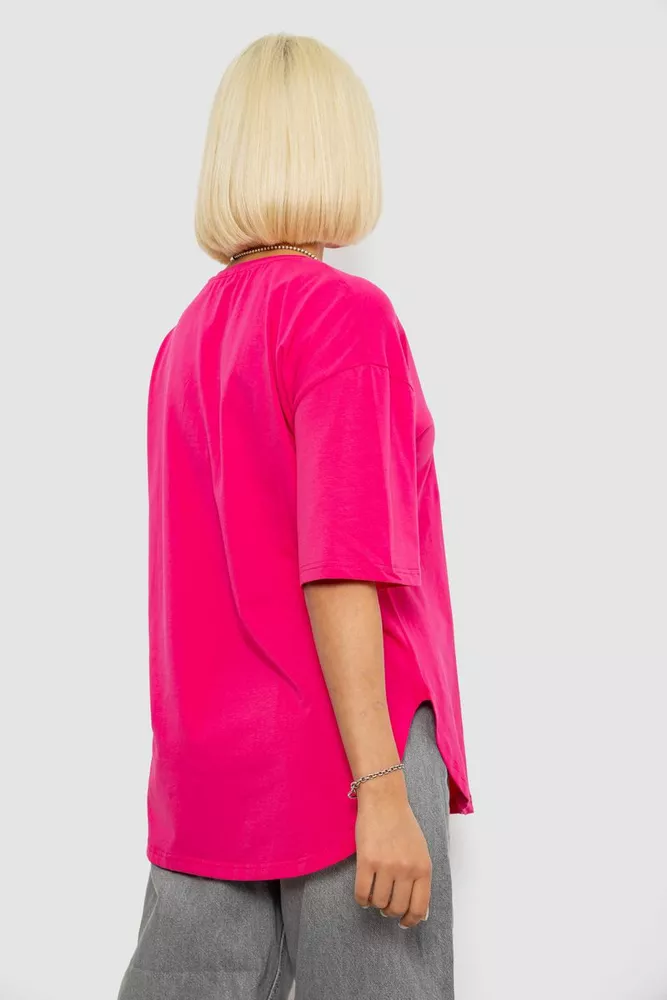 Купить Футболка женская с принтом, цвет розовый, 244R2017 оптом - Фото №4