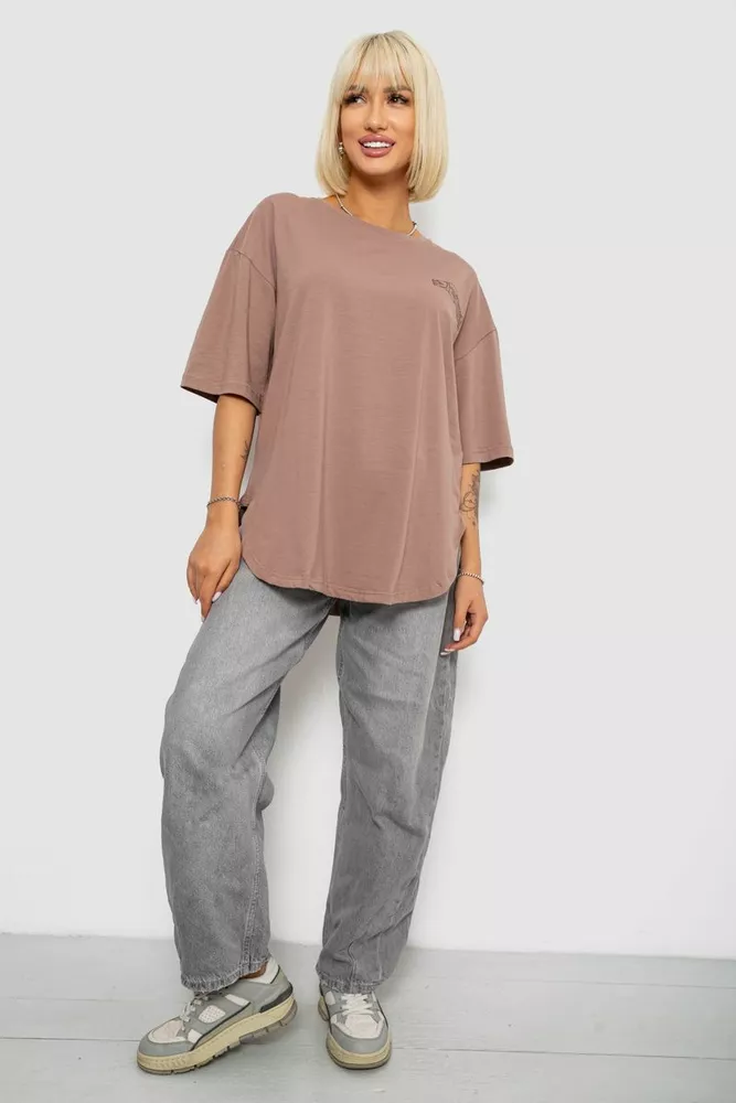 Купить Футболка женская с принтом, цвет мокко, 244R2017 - Фото №2