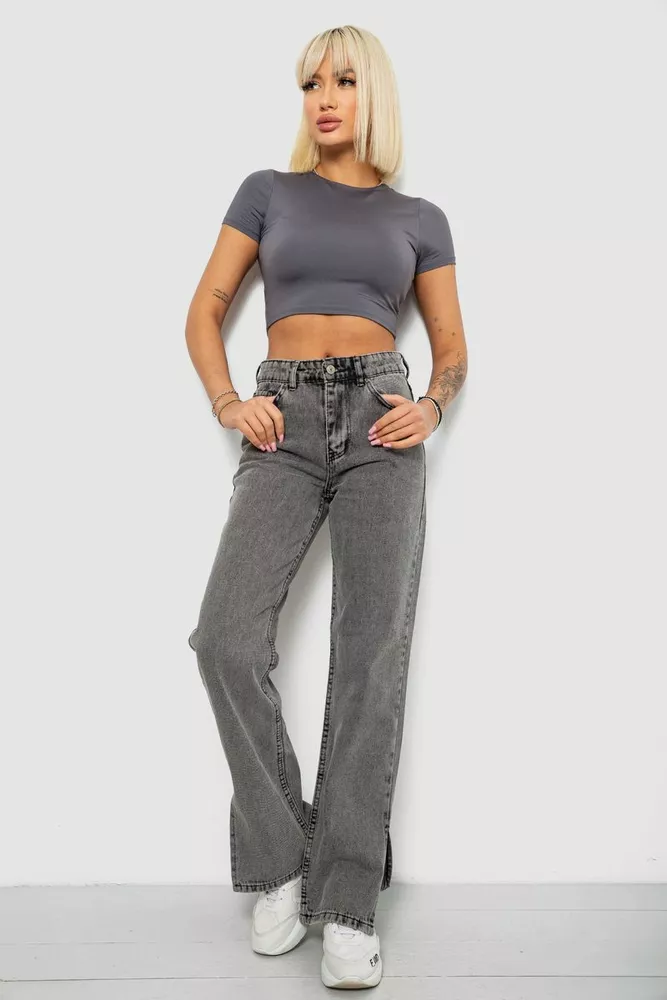Купить Джинсы женские, цвет серый, 244R1109 - Фото №2