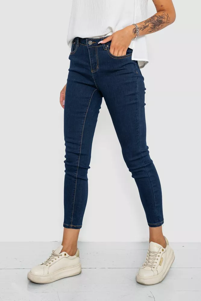 Купити Джинси жіночі skinny, колір синій, 182R160 оптом - Фото №3