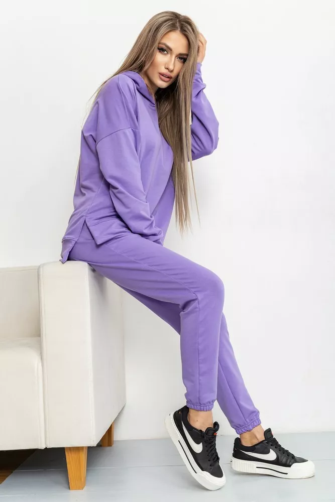 Купити Спорт костюм жіночий двонитка, колір бузковий, 129R1515 - Фото №2