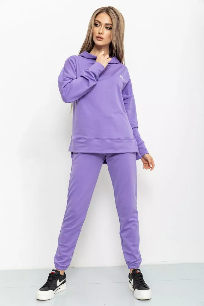 Купити Спорт костюм жіночий двонитка, колір бузковий, 129R1515 - Фото №3
