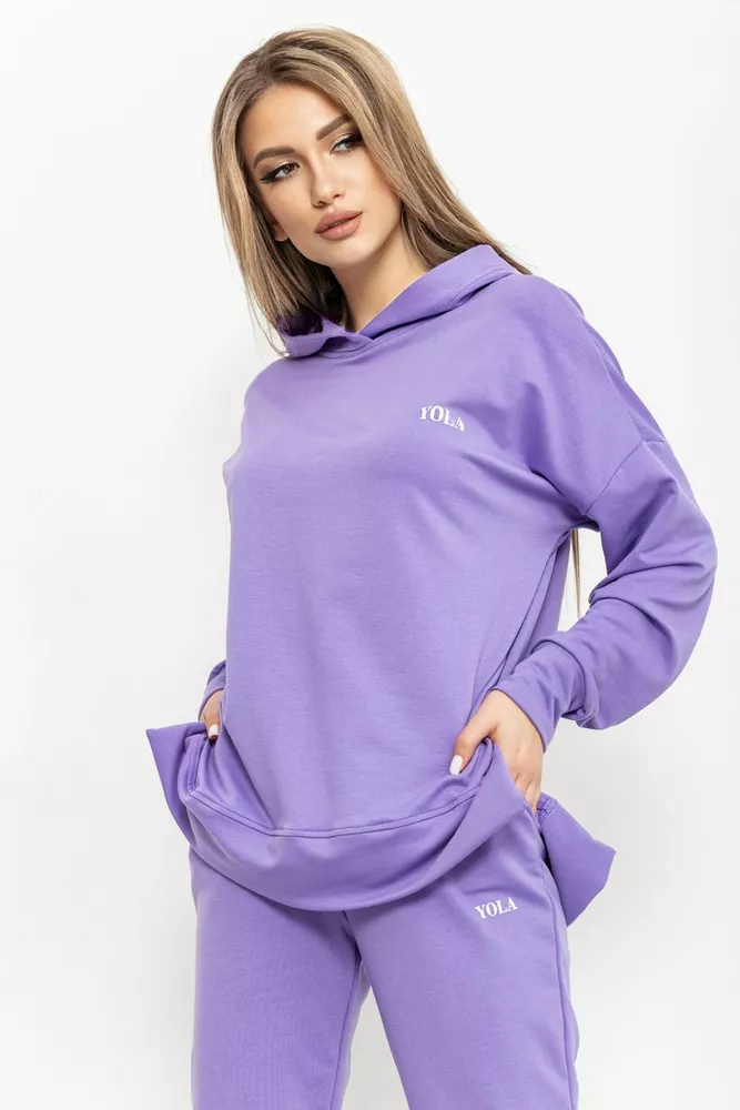 Купити Спорт костюм жіночий двонитка, колір бузковий, 129R1515 - Фото №4