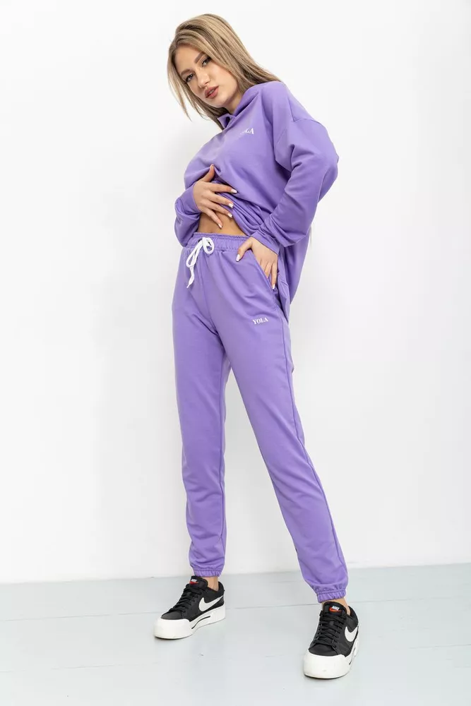 Купити Спорт костюм жіночий двонитка, колір бузковий, 129R1515 - Фото №6