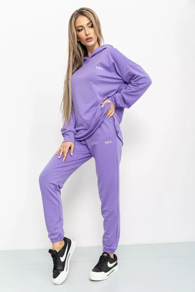 Купити Спорт костюм жіночий двонитка, колір бузковий, 129R1515 - Фото №7